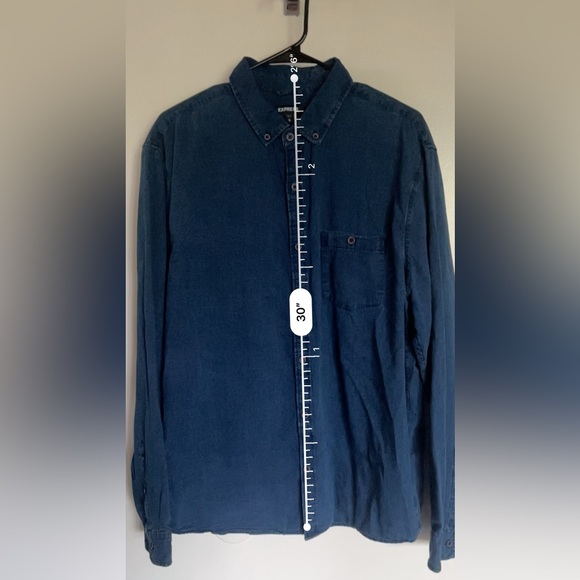 NWOT Express Men’s Corduroy Button Up Long Sleeve Size XL|TG - Picture 7 of 9